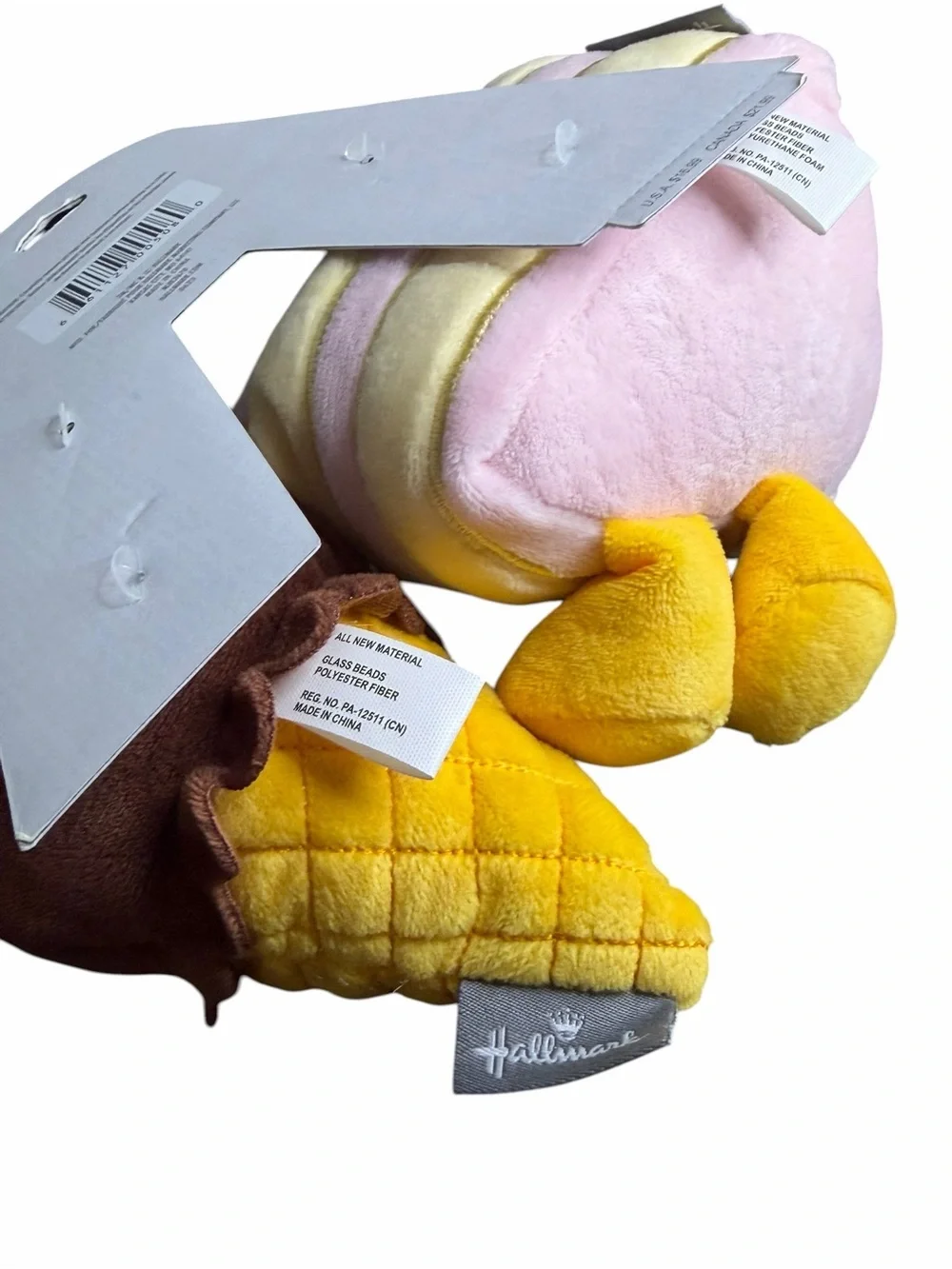 Hallmark Better Together Cake & Ice Cream Magnetic Plush Set NWT 5”